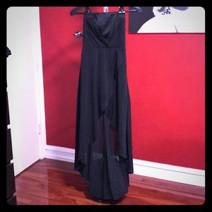 XS Bebe Black New Year’s Ball Long Gown Elegant